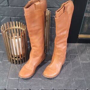 Frye Cognac Leather Over the Knee Boots